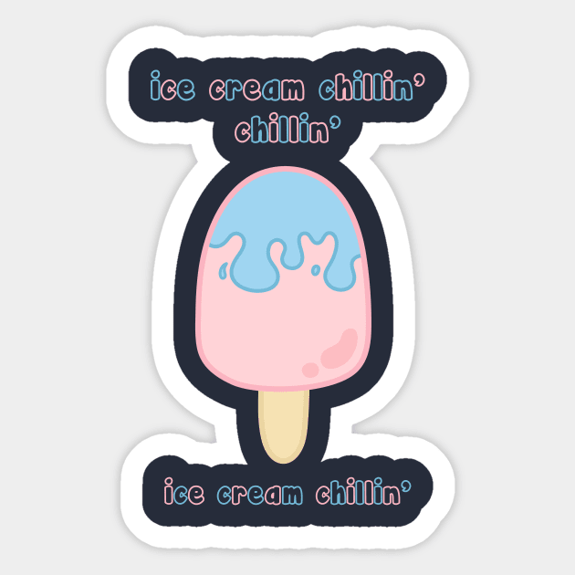 Aesthetic Freezing Ice Cream Logo Design Sticker by Al-loony